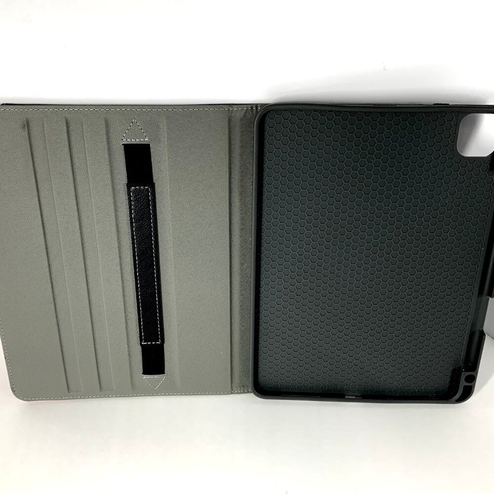 Black & Red Leather iPad Case Portfolio Organizer Folder – Business Padfolio